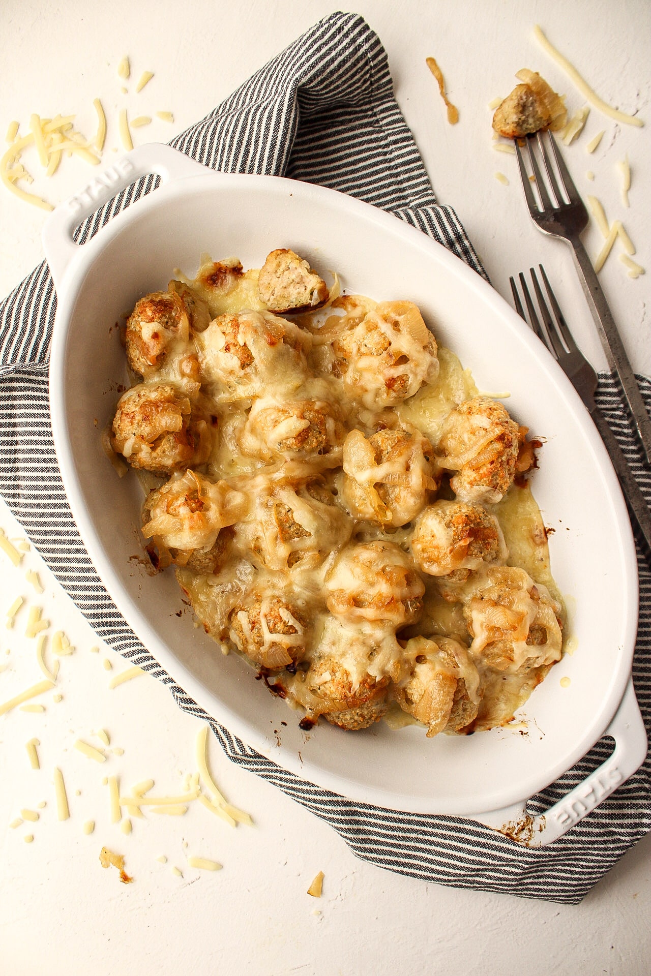 French Onion Chicken Meatballs